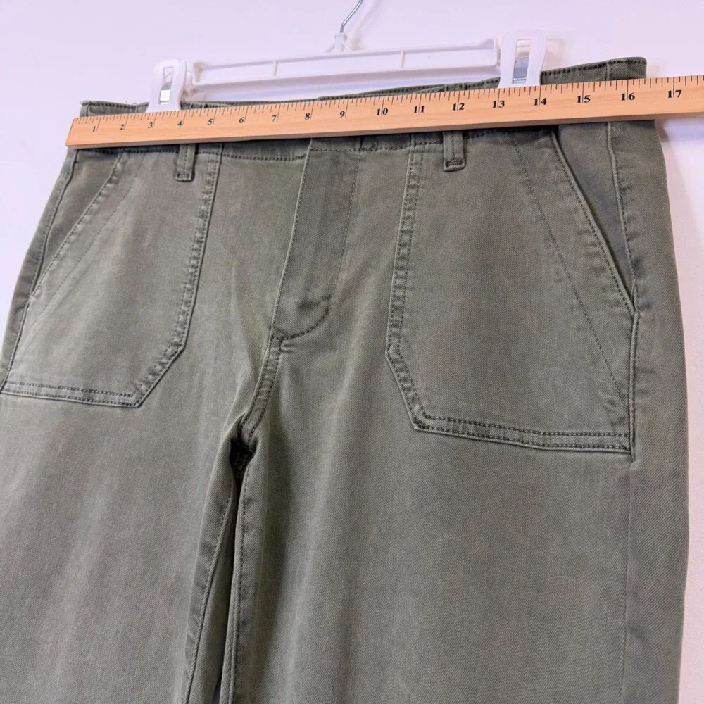 Paige Mayslie Jogger Pants Women's 30 Green Cargo Ankle Pants